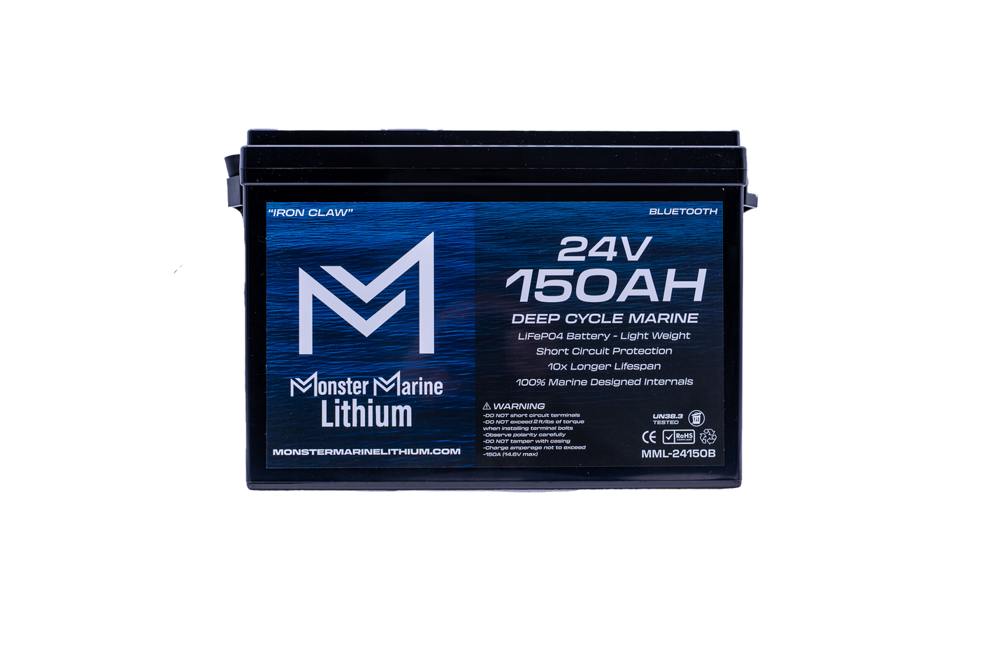 24v 150ah Lithium Marine Trolling Motor Battery "IRON CLAW" - Bluetooth