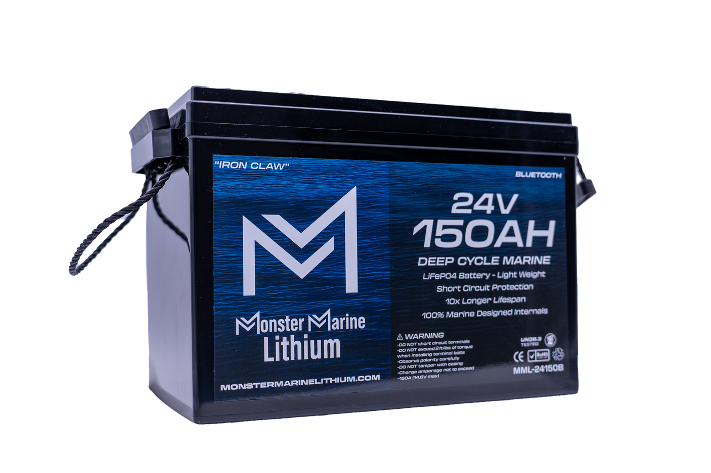 24v 150ah Lithium Marine Trolling Motor Battery "IRON CLAW" - Bluetooth