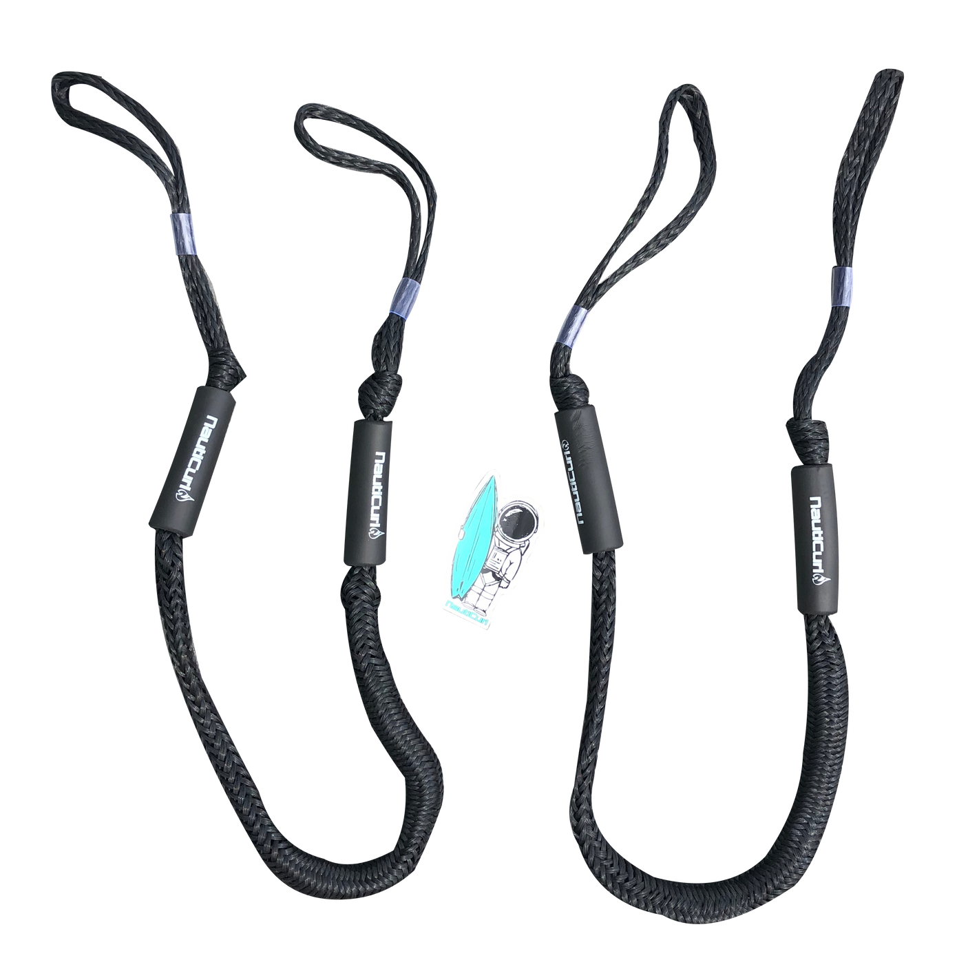 NautiCurl Bungee Boat Ropes - Shock Absorbing (2 Ropes)