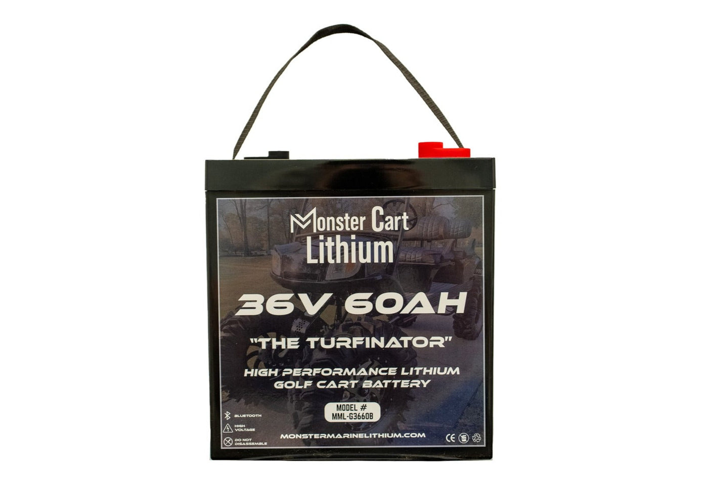 36V 60AH & charger - "THE TURFINATOR" - BLUETOOTH HIGH PERFORMANCE LITHIUM GOLF CART BATTERY - GC2 GROUP