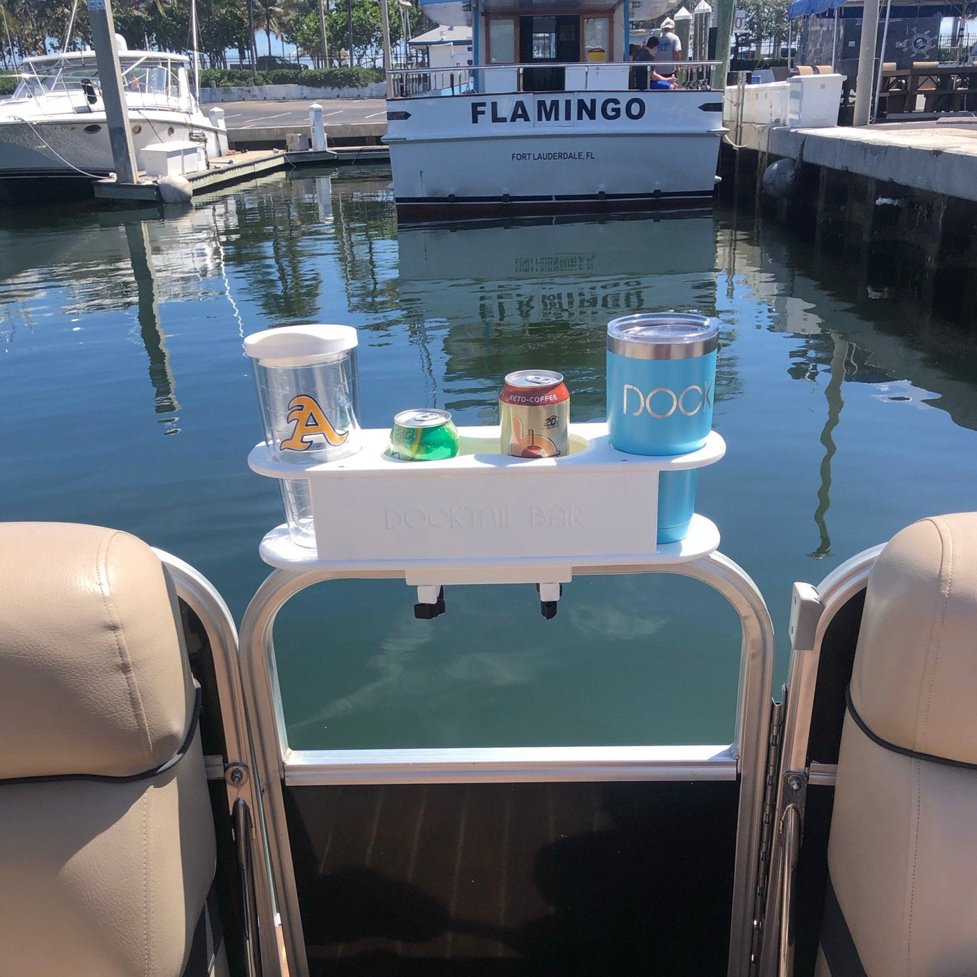 Docktail Pontoon Boat Cup Holder Caddy