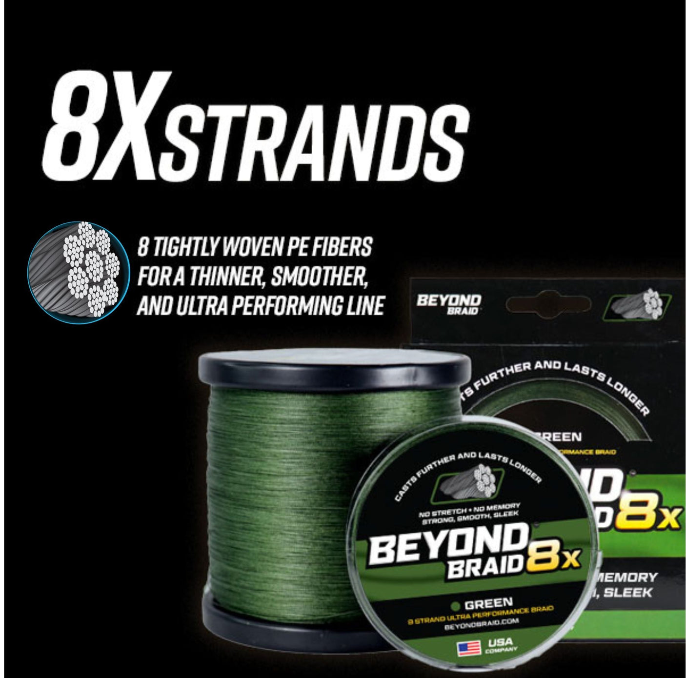 White 8X- Ultra Performance 8 Strand