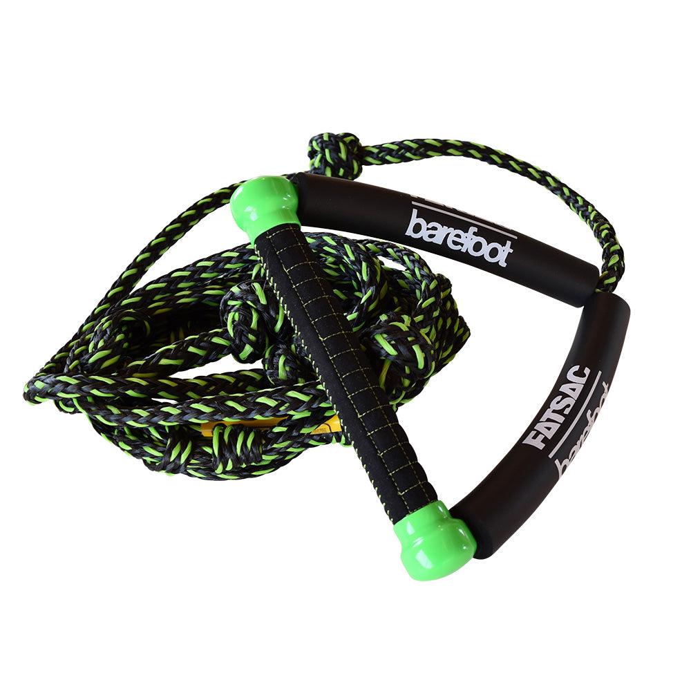 FATSAC 25 Wake Surf Rope  Handle Combo - Green  Black [M1035-C]