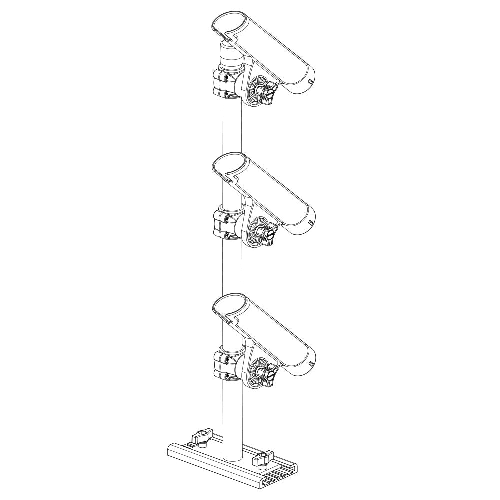 Scotty 333 Track Mounted Rod Tree - Rodmaster II Rod Holders [0333]