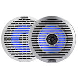 KICKER KM614FL 6.5" Low Profile Coaxial Marine Speakers w/RGB Lighting - 4-Ohm, White [51KM614FL]