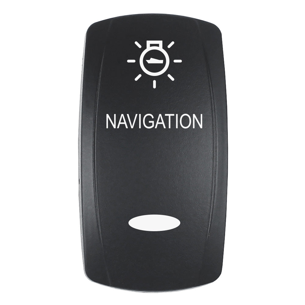 Pacer Actuator - 'NAVIGATION' f/V Series Contura Switches - Black - Laser Etched (Top/Bottom Light) [EV2LE-NAV]