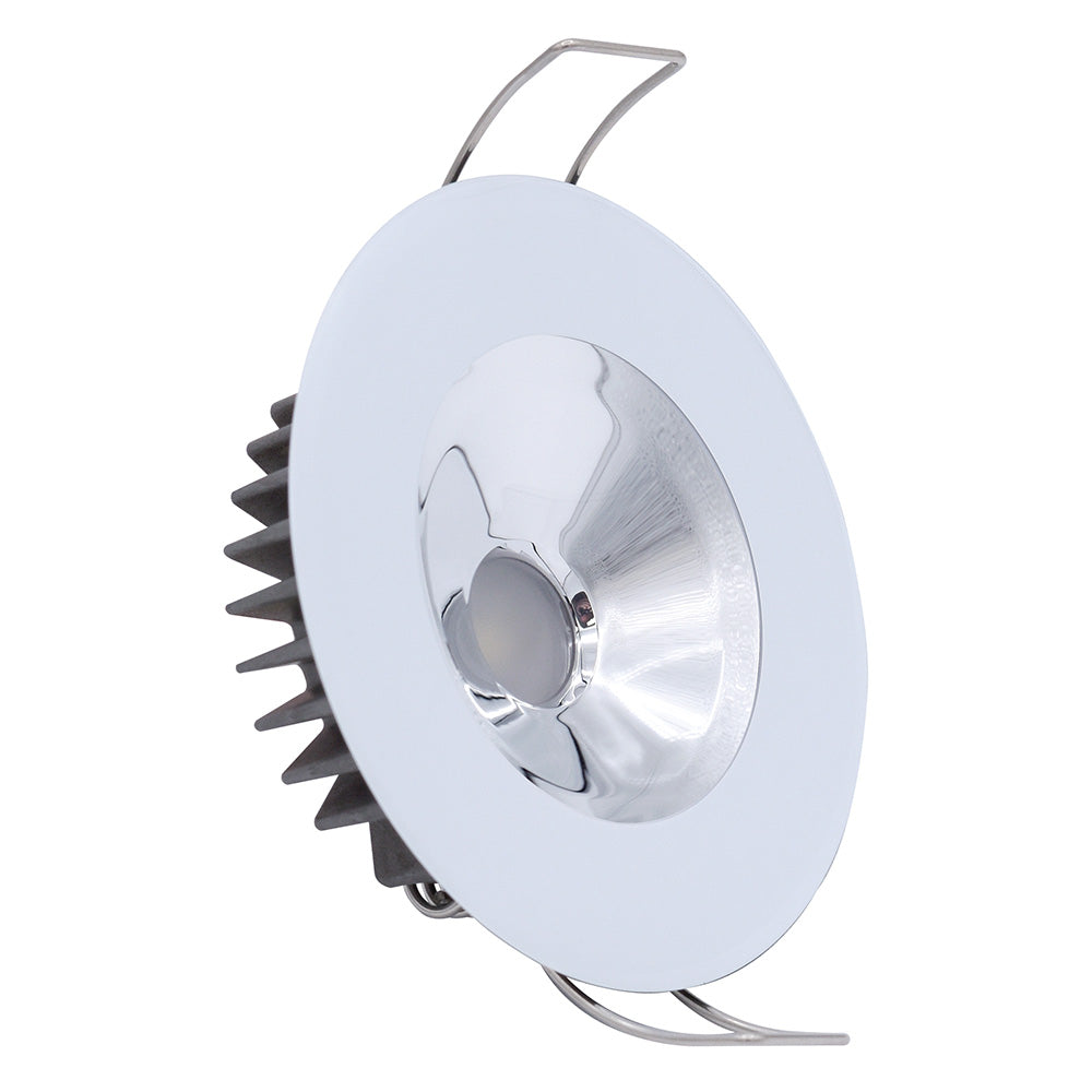 Lumitec Illusion Flush Mount LED Down Light - Spectrum RGBW - Cool White - White Housing - Chrome Reflector [117137]