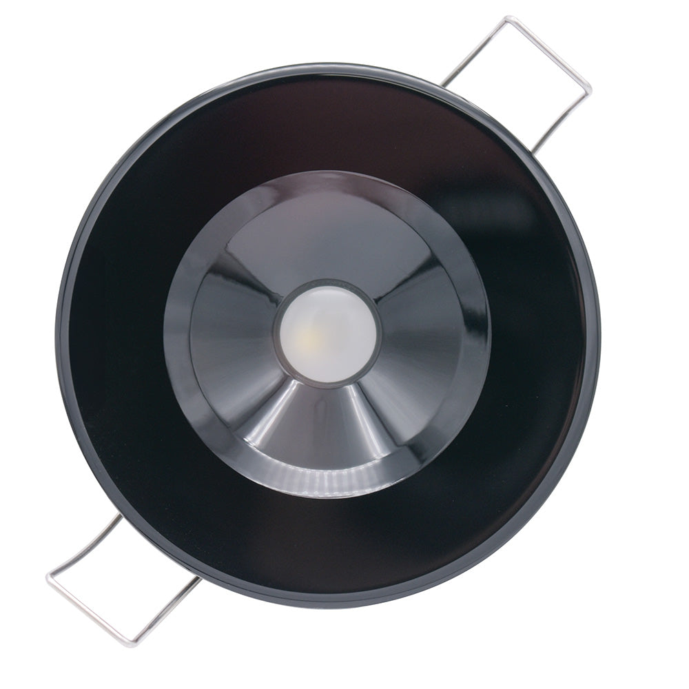 Lumitec Illusion Flush Mount LED Down Light - Spectrum RGBW - Warm White - Black Housing [117155]