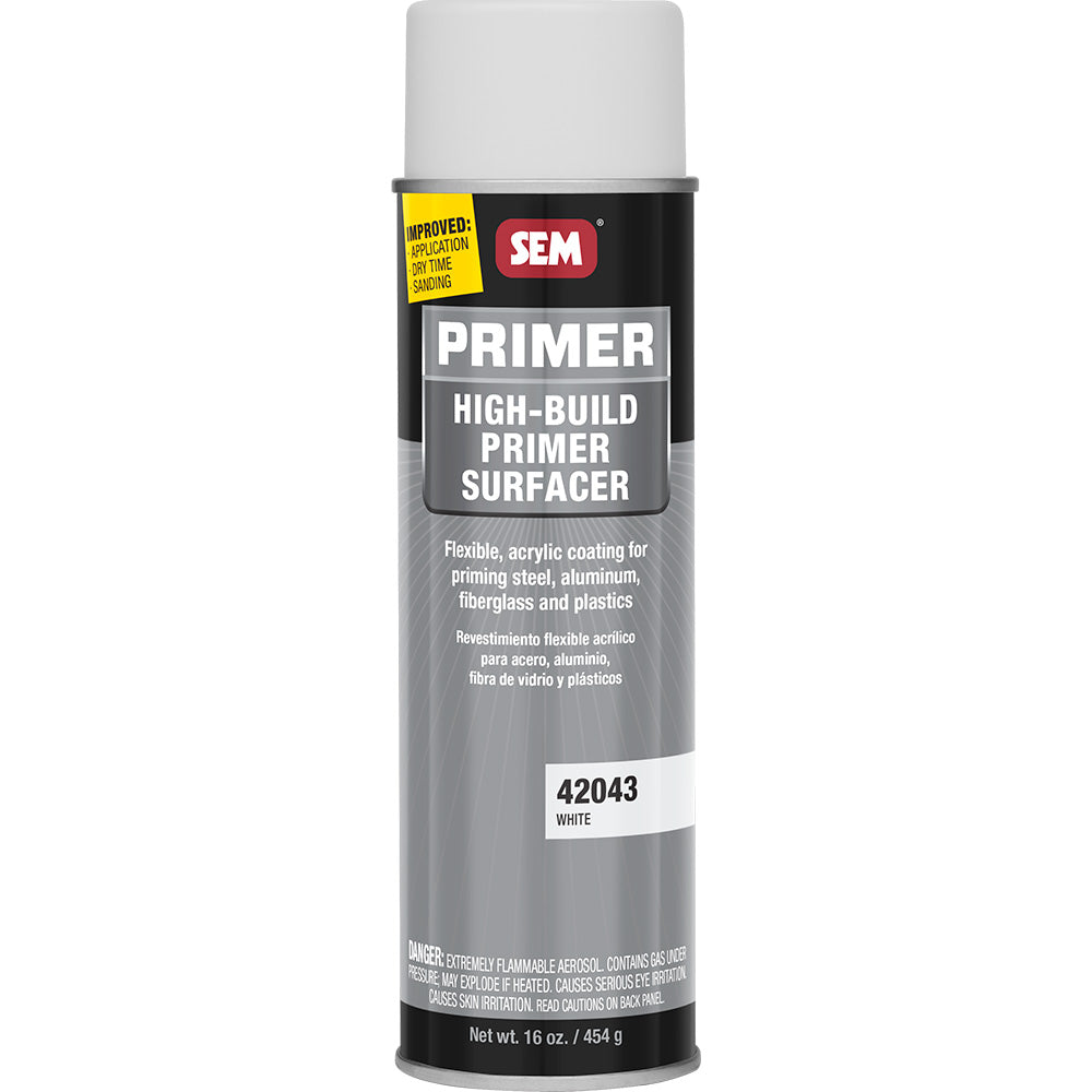 SEM High-Build Primer Surfacer - 20oz Aerosol Can - White [42043]