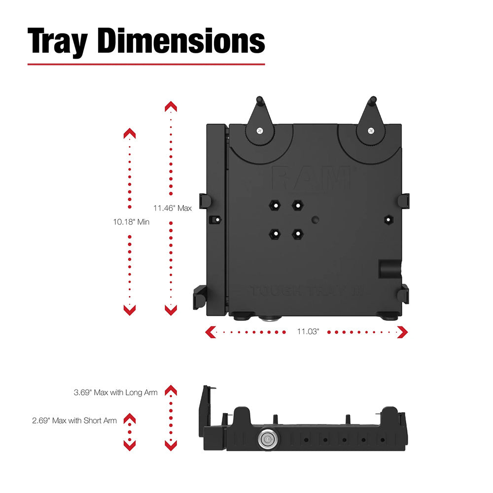 RAM Mount RAM No-Drill Laptop Mount f/'14-26 Ram Promaster + More [RAM-VB-129-A-SW3]