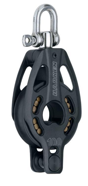 Harken 100mm Aluminum Block w/ Swivel & Becket