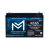 36V 40AH Bluetooth Deep Cycle Lithium Marine Trolling Battery MML-3640B