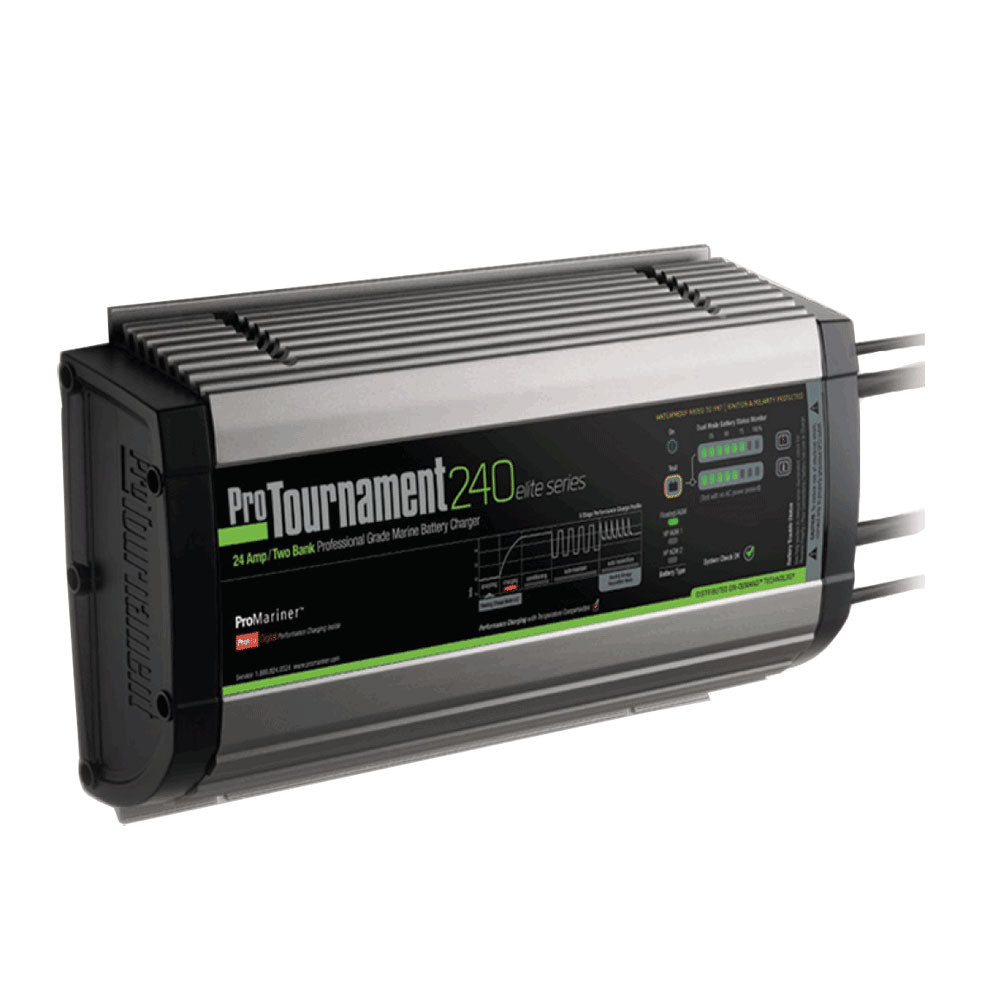 ProMariner ProTournament 240 elite Dual Charger - 24 Amp, 2 Bank [52024]