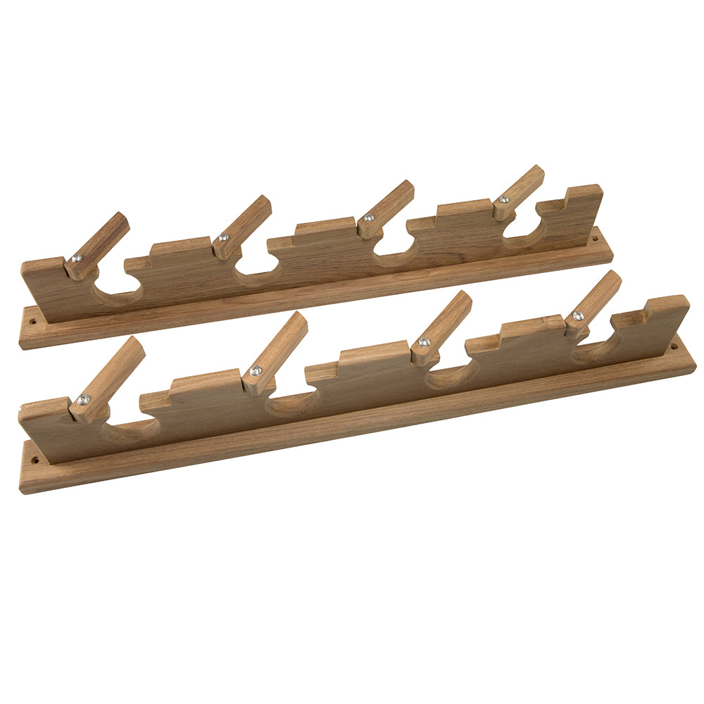 Whitecap Teak Lock-In Four-Rod Storage Rack [60620]