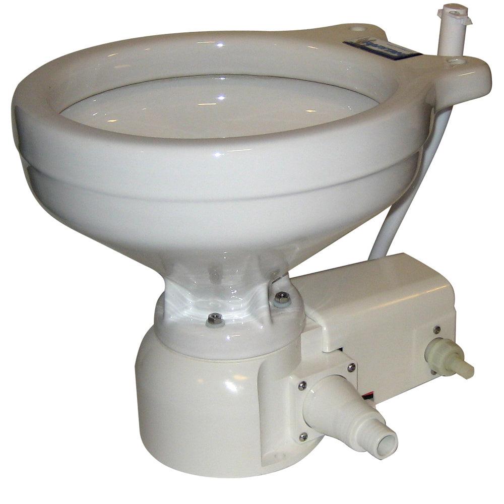 Raritan Sea Era Toilet - Marine Size - Freshwater Solenoid - Straight  90 Discharge - Smart Toilet Control - 12v [162MF012]