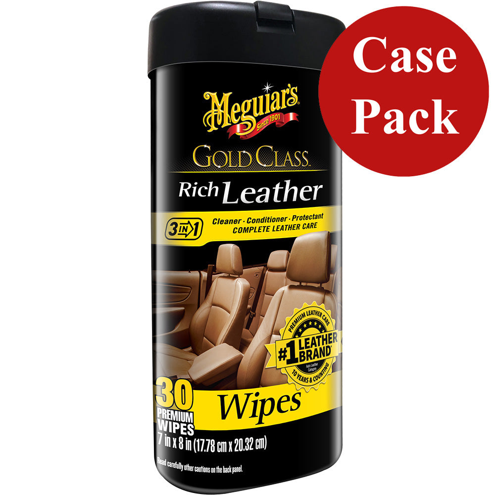 Meguiars Gold Class Rich Leather Cleaner  Conditioner Wipes *Case of 6* [G10900CASE]