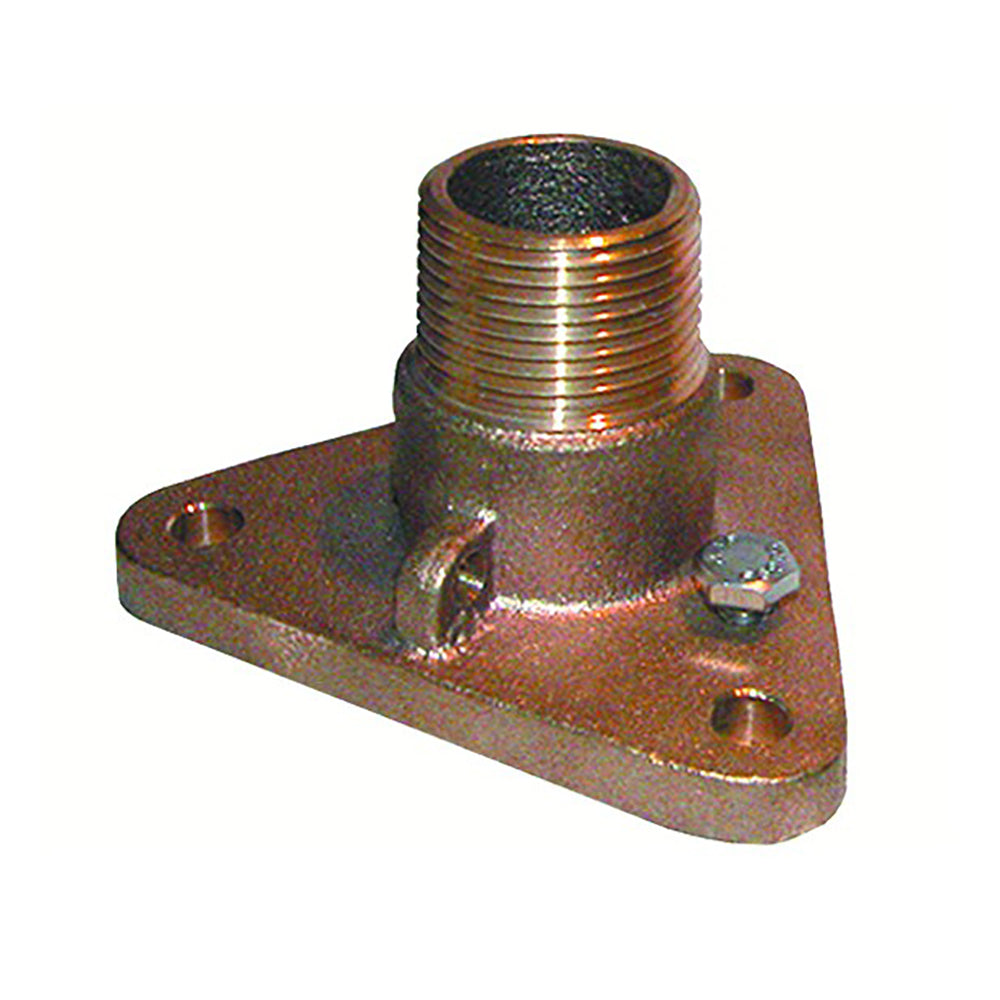 GROCO 1" Bronze NPS to NPT Flange Adapter [IBVF-1000]