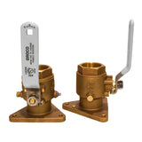 GROCO 1-1/4" Bronze Tri-Flanged Ball Valve/Seacock [FBV-1250]