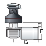 Harken #46 2 Speed Electric Self-Tailing Radial Winch - Chrome with White Trim