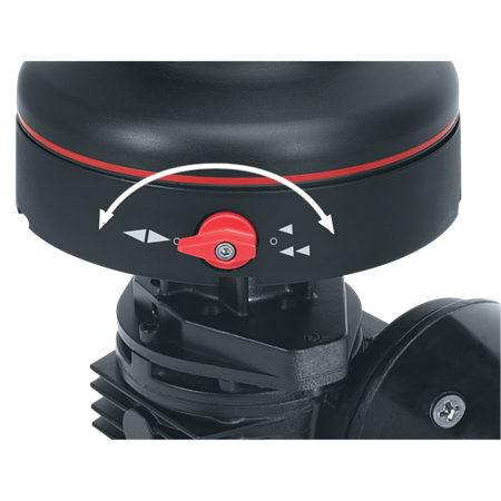 Harken #46 Electric Self-Tailing Rewind™ Radial Winch — Reverse Speed - Chrome with White Trim