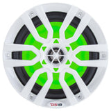 DS18 HYDRO 8" 2-Way Marine Speakers w/RGB LED Lights 375W - White [NXL-8]