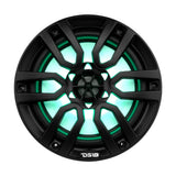 DS18 HYDRO 8" 2-Way Marine Speakers w/RGB LED Lights 375W - Matte Black [NXL-8BK]
