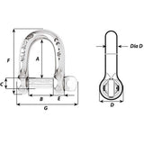 Wichard Self-Locking D Shackle - Diameter 10mm - 13/32" [01205]