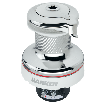 Harken 900 Electric UniPower Self-Tailing Radial Chrome with White Trim Winch