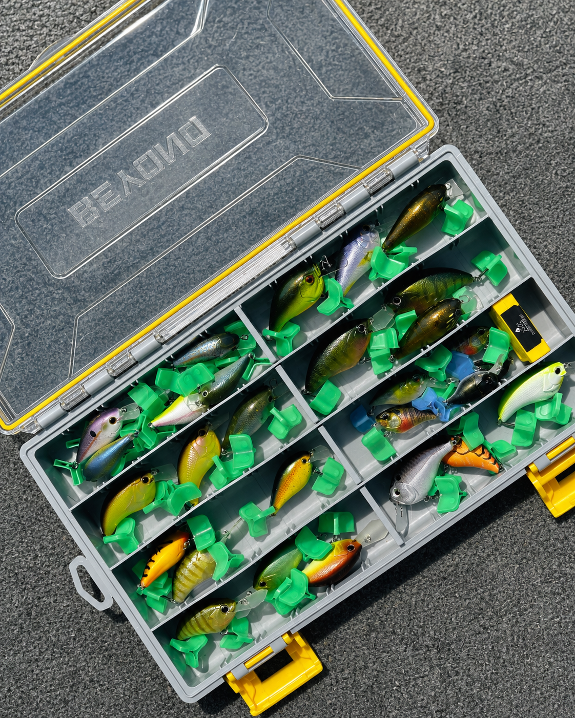 Beyond Fishing DryLock Waterproof Tackle Box, Watertight 3600 & 3700 Tackle Trays with Dual-Latch Seal, Adjustable Removable Dividers & Anti-Rust Desiccant, Lure & Terminal Tackle Organizer