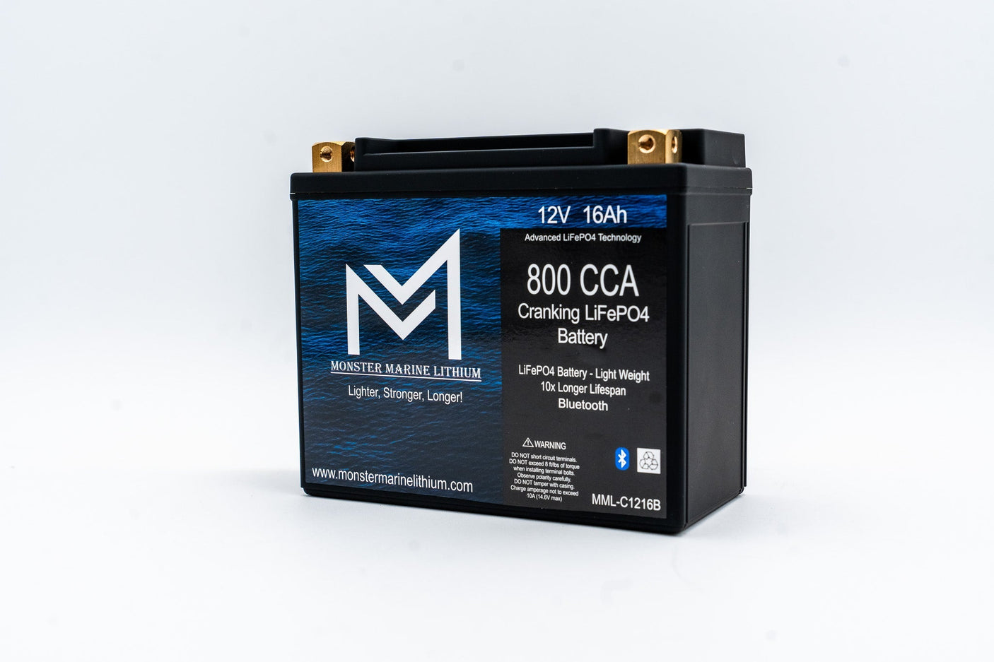 800CCA 12V 16AH Cranking Lithium Battery - BLUETOOTH