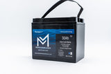 12v 30Ah Deep Cycle Lithium Marine Battery "Badger" - Bluetooth - MML-1230B