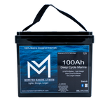 12v 100Ah Slim Series Bluetooth Deep Cycle Lithium Marine Battery Group 24