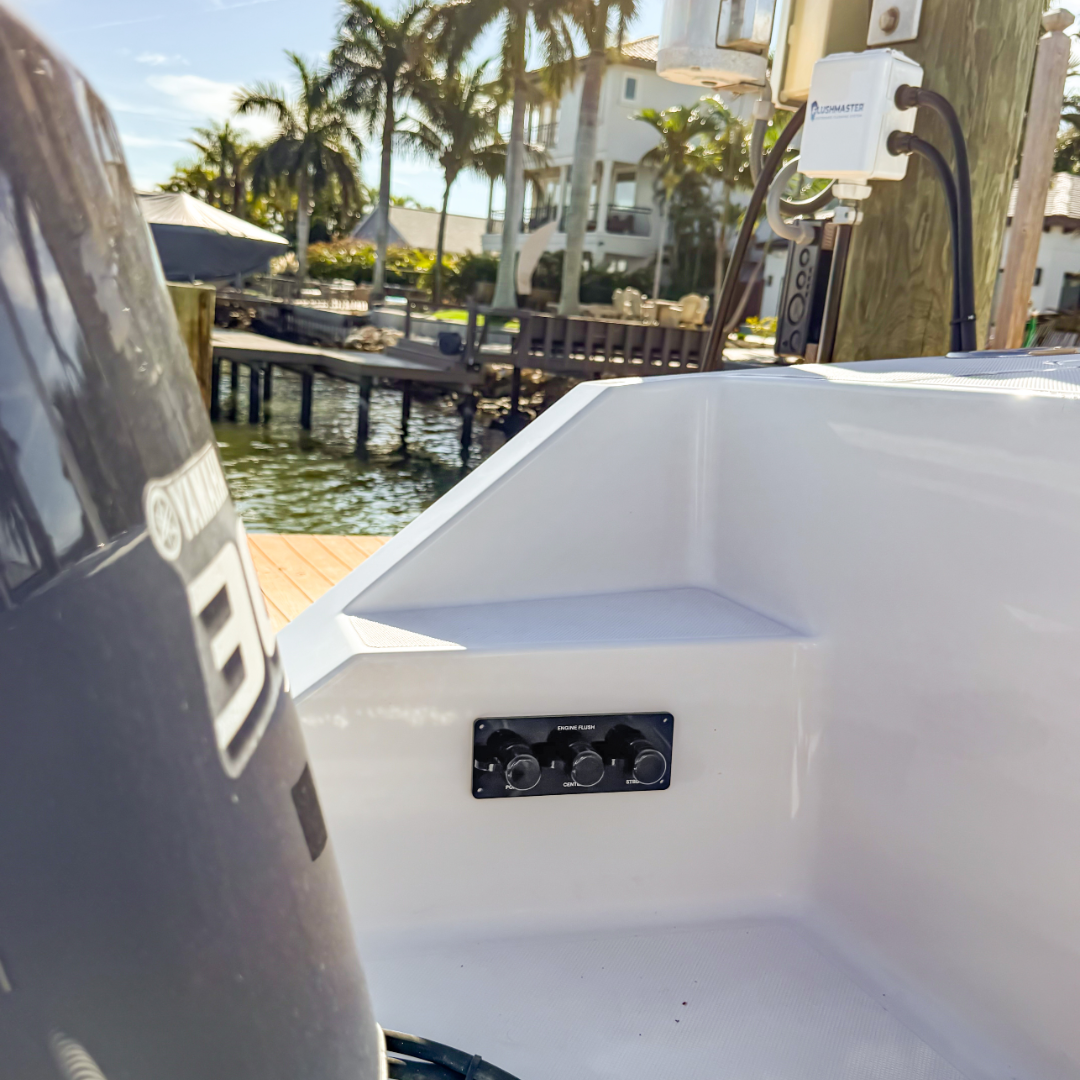 Flush Port Reroute - White Acrylic