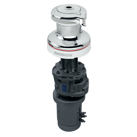 Harken #50 2 Speed Electric Self-Tailing Radial Winch - Chrome with White Trim
