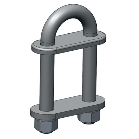 Harken 12 T Stainless Steel Fixed Padeye - U-Bolt