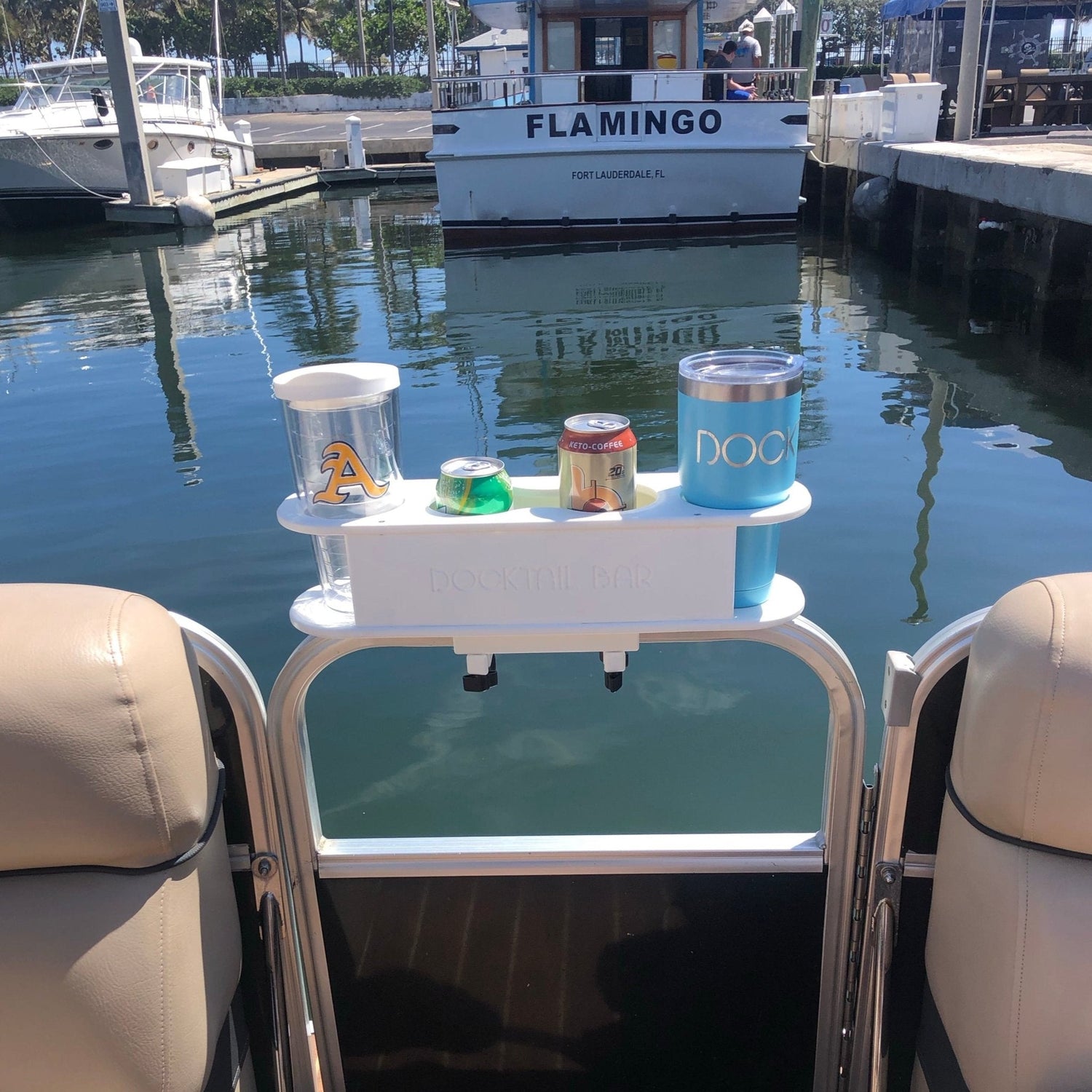 Docktail Pontoon Boat Cup Holder Caddy