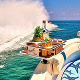 Docktail Boat Table Caddy with Adjustable Rod Holder Mount