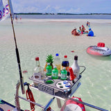 Docktail Boat Table Caddy with Adjustable Rod Holder Mount
