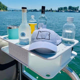 Docktail Boat Table Caddy with Pontoon Rail Mount