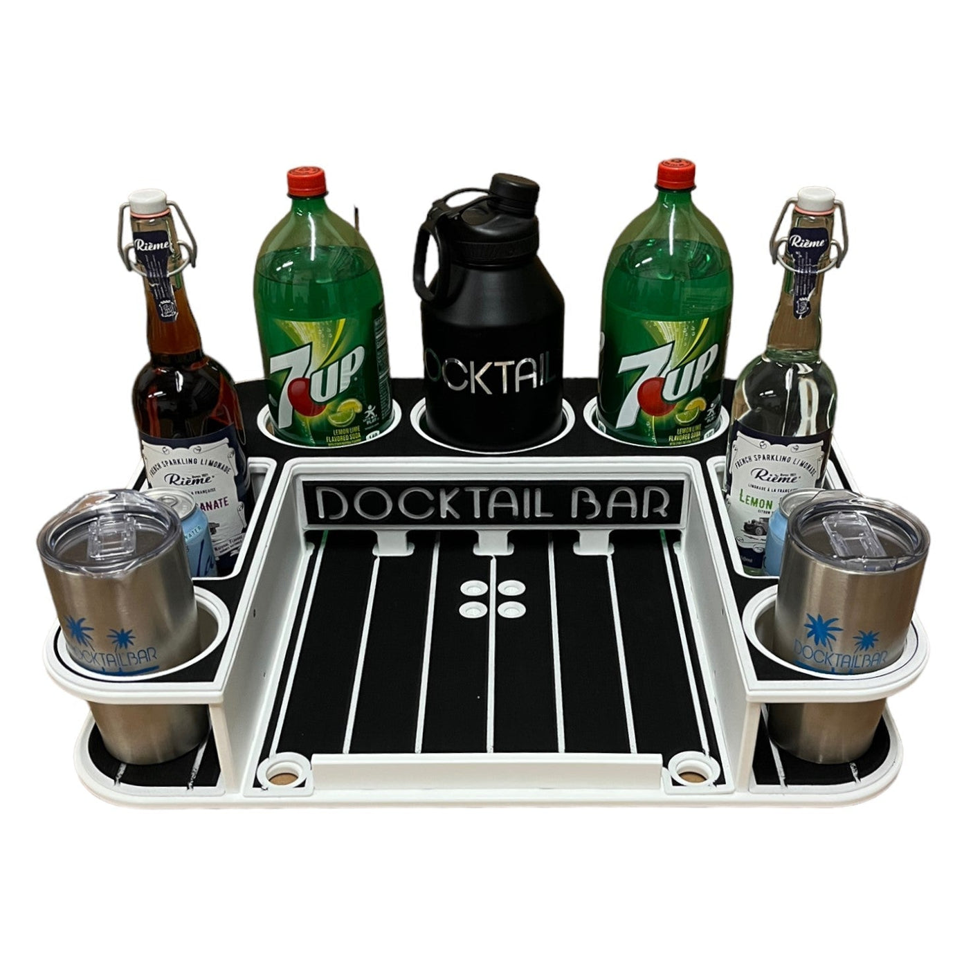 Docktail Butler Table with Rod Holder Mount