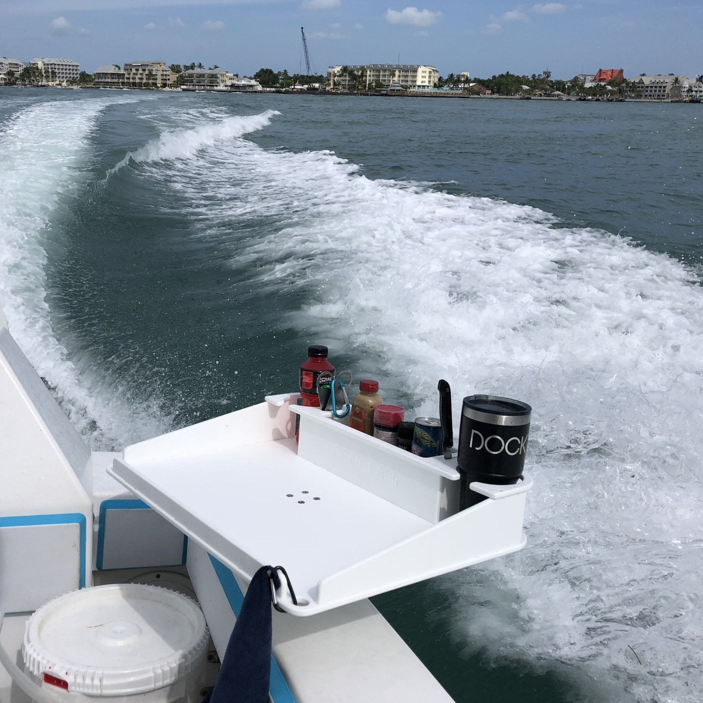 Docktail Utility Table with Rod Holder Mount