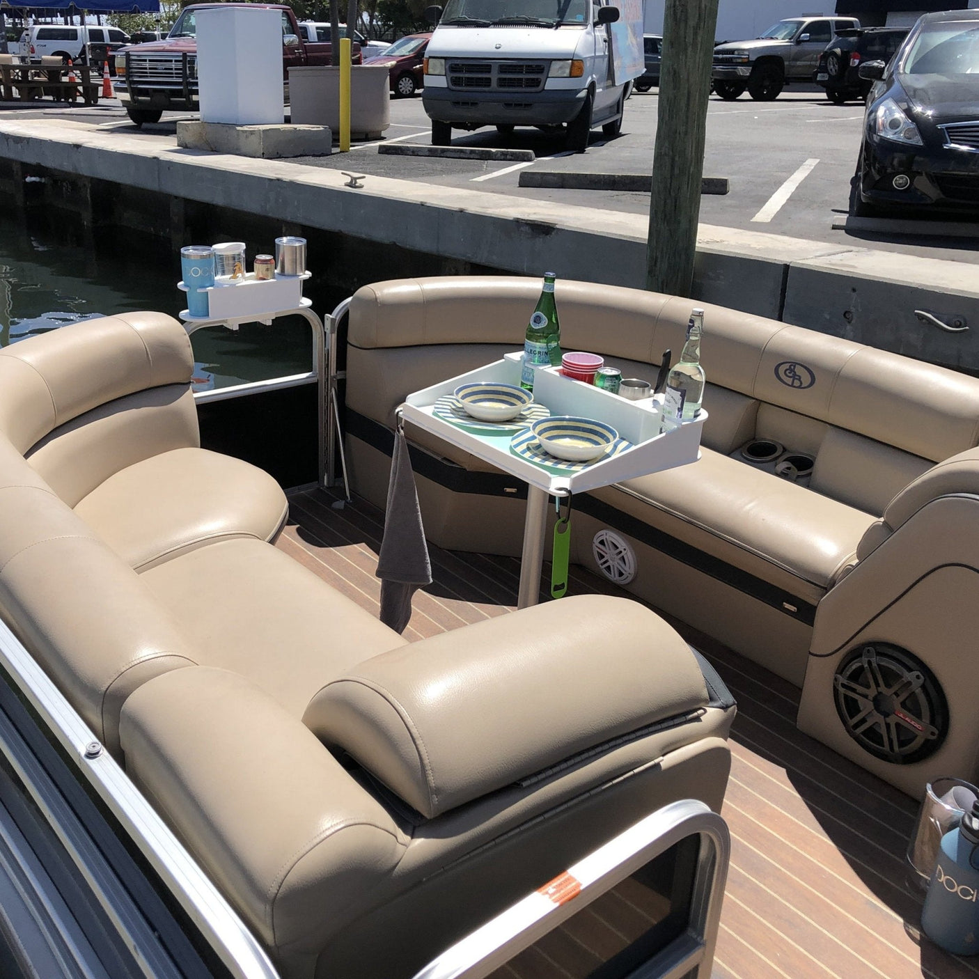 Docktail Utility Pedestal Boat Table