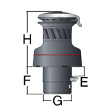 Harken 900 Electric UniPower Self-Tailing Radial Chrome with White Trim Winch