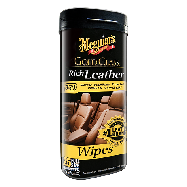 Meguiars Gold Class Rich Leather Cleaner  Conditioner Wipes *Case of 6* [G10900CASE]